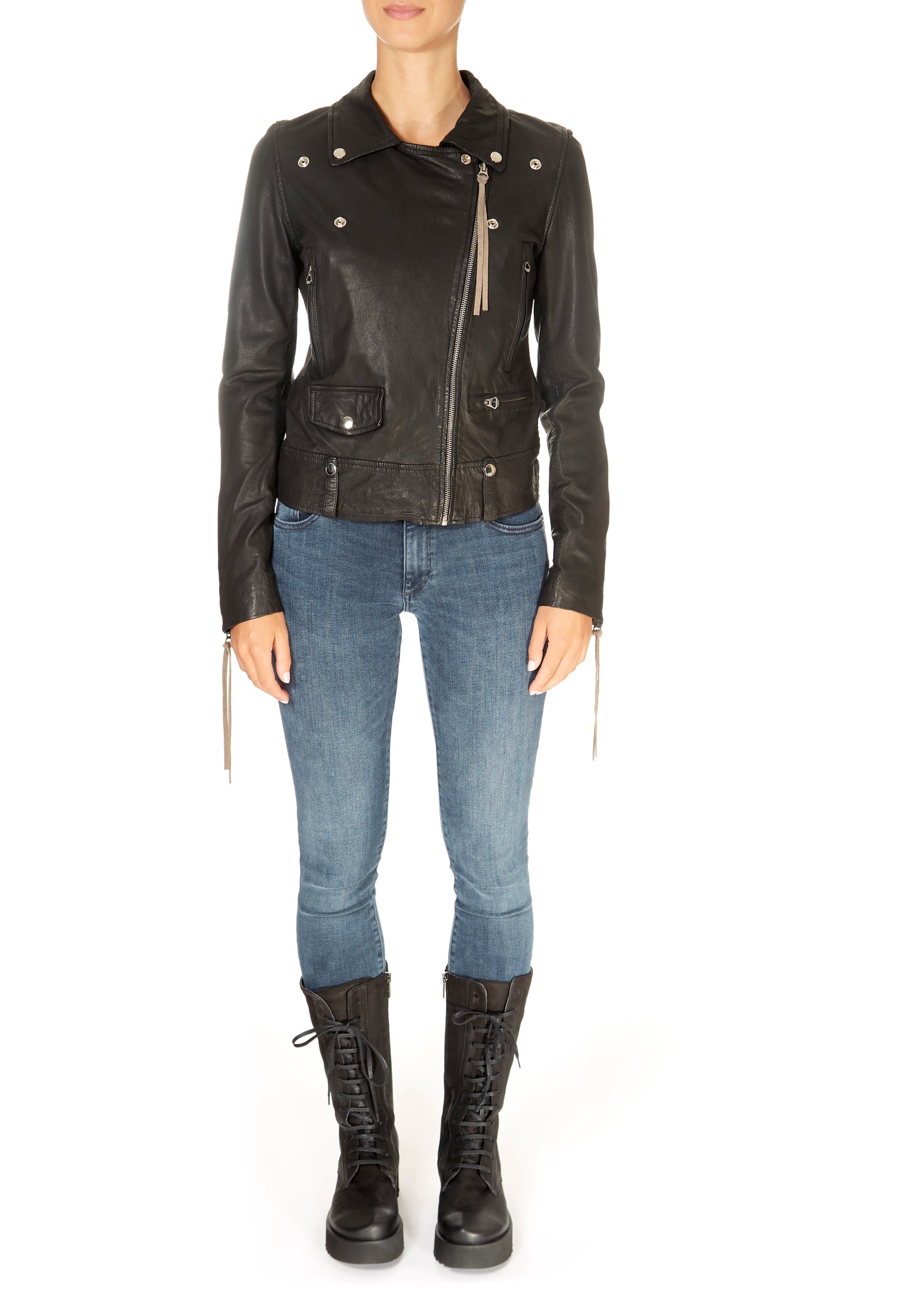 MDK Seattle 'Black Leather Biker Jacket' - Jessimara