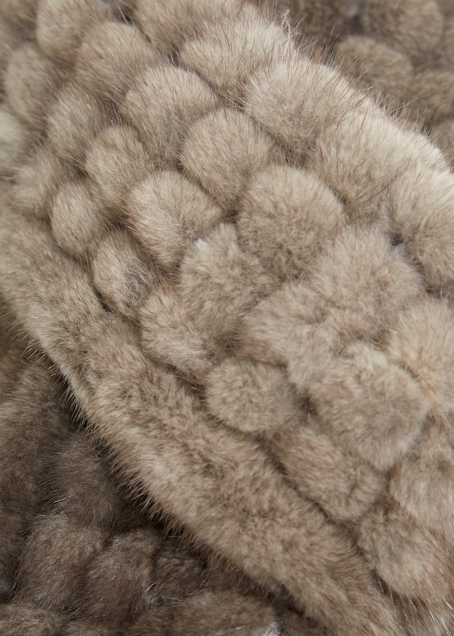 Knitted Mink 'Silver Grey' Open Bobble Luxury Fur Scarf - Jessimara