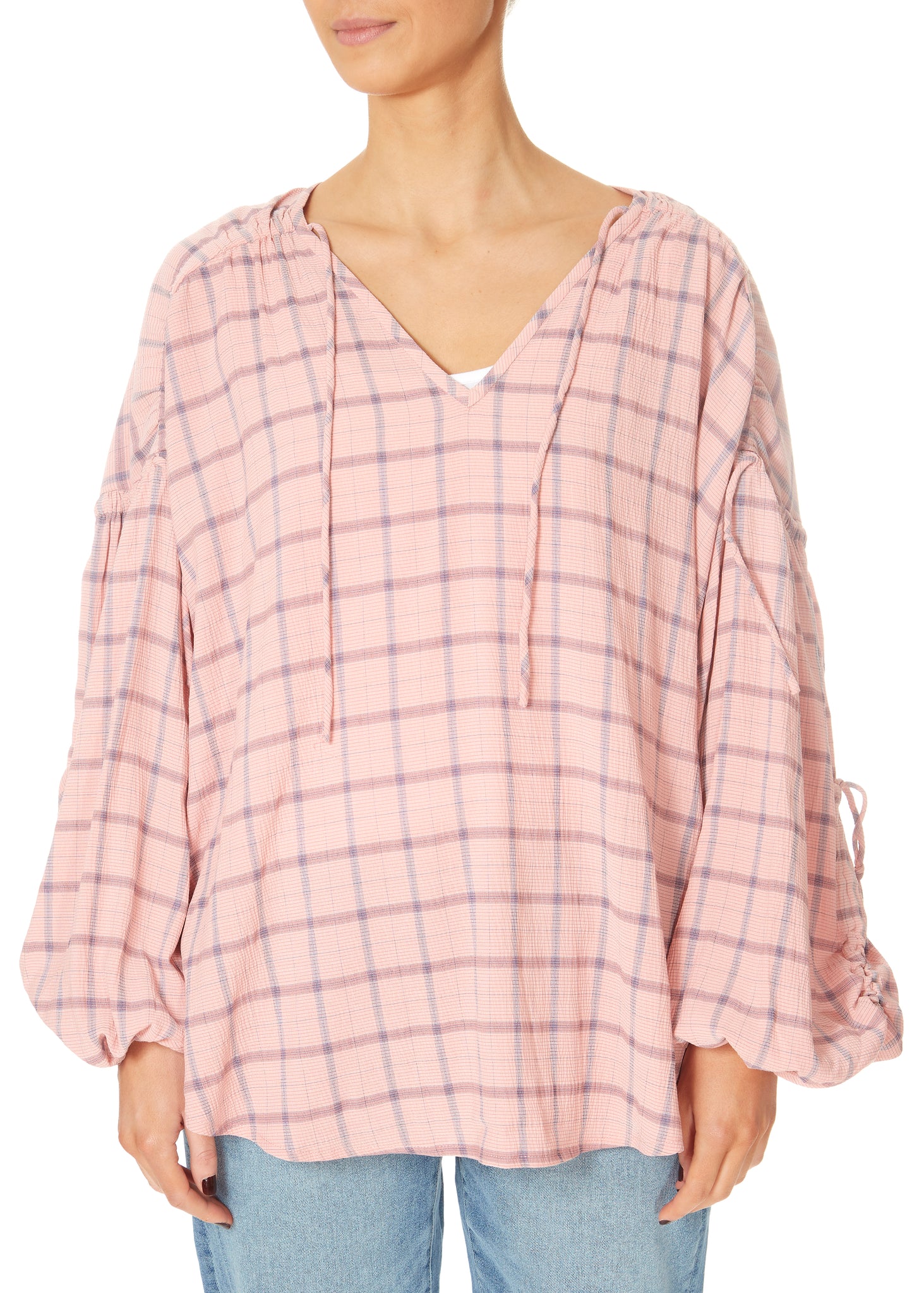 Munthe Chip Checkered Shirt Pink