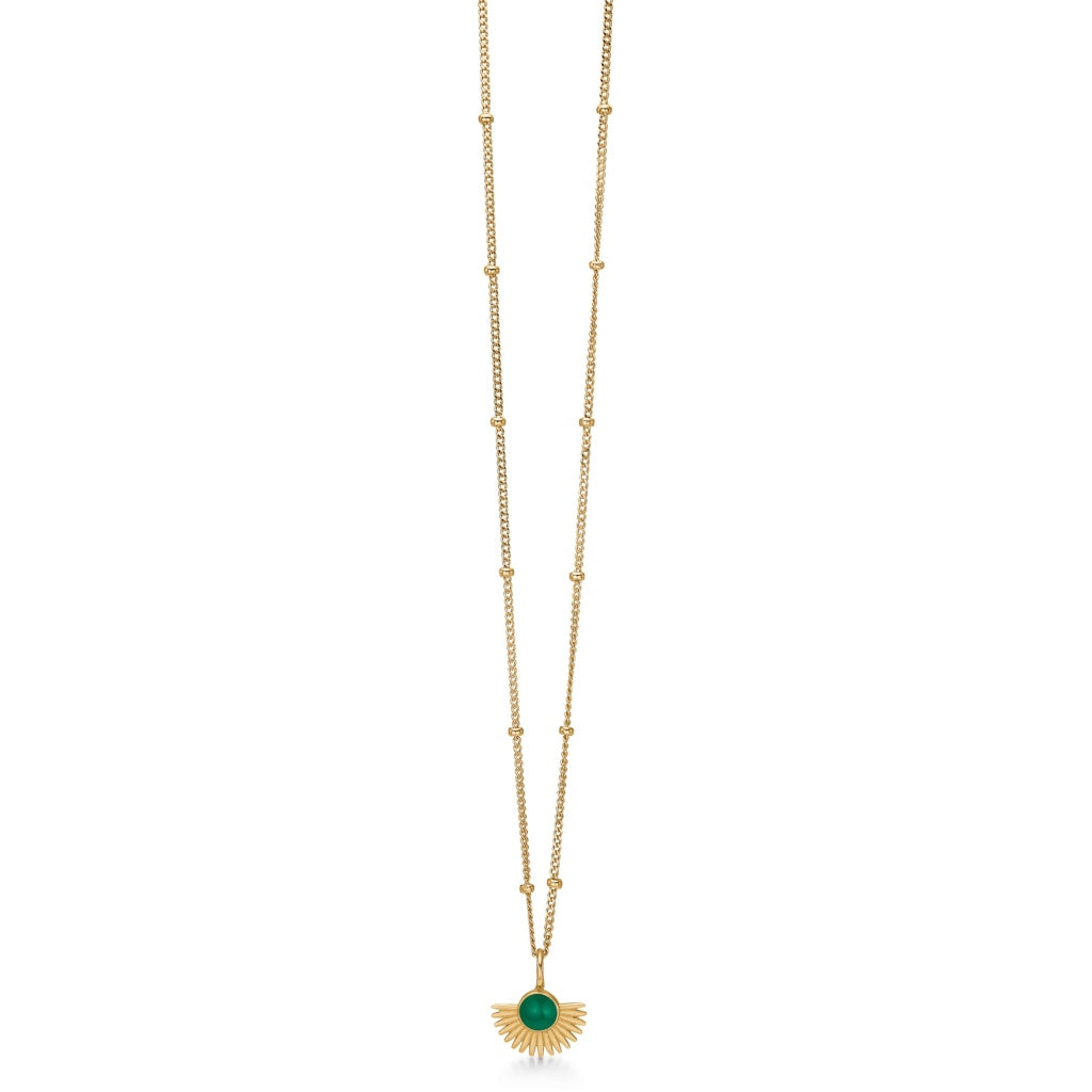 Soleil 'Petrol Green' 18k Gold-Plated Necklace