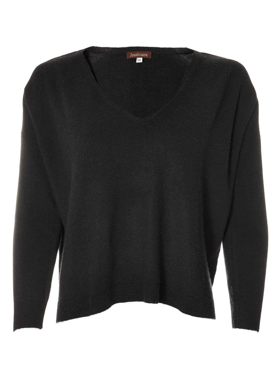 Short Blank Cashmere V Neck Sweater - Jessimara