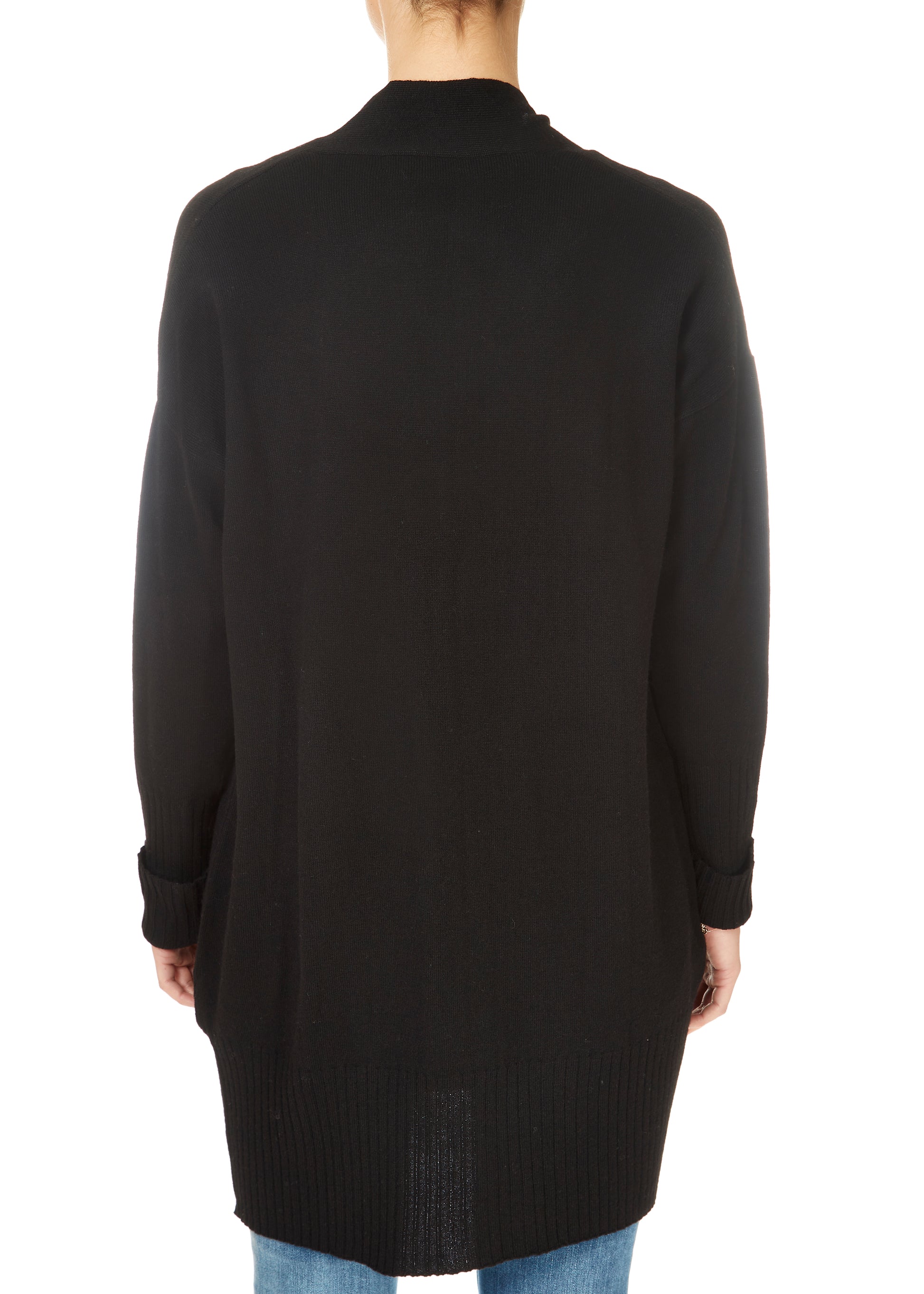 'Dominic' Black Wool Cashmere Blend Cardigan - Jessimara