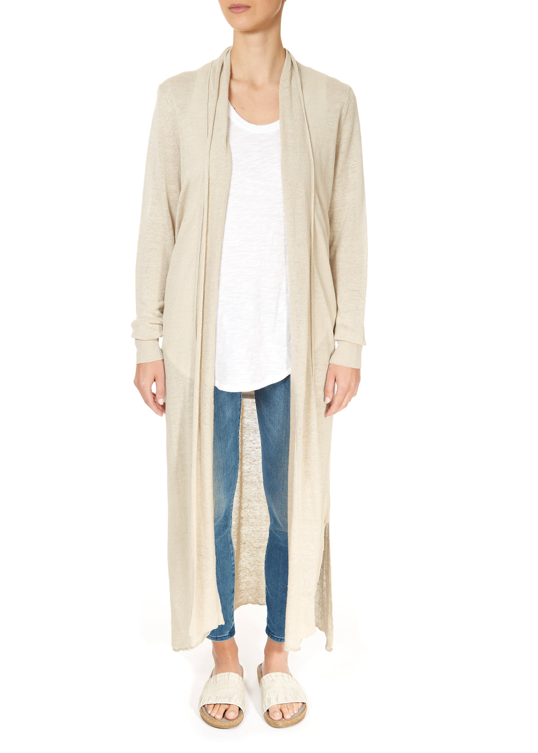 'Jess' Sand Linen Cardigan - Jessimara