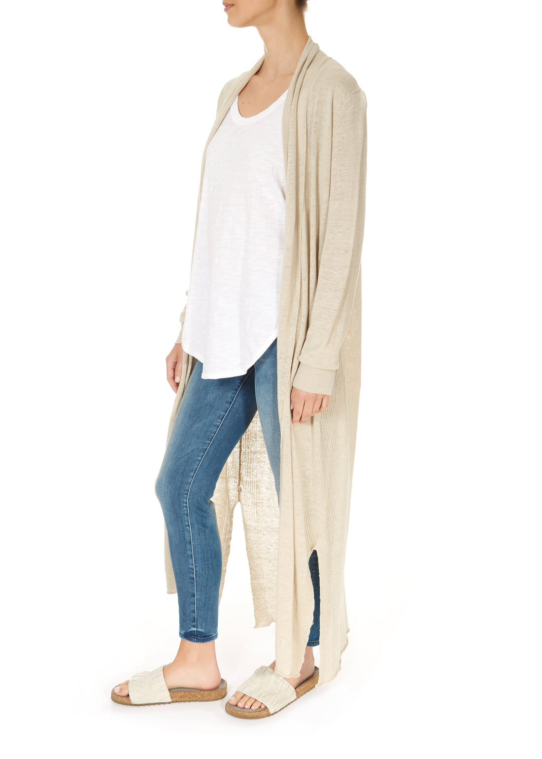 'Jess' Sand Linen Cardigan - Jessimara