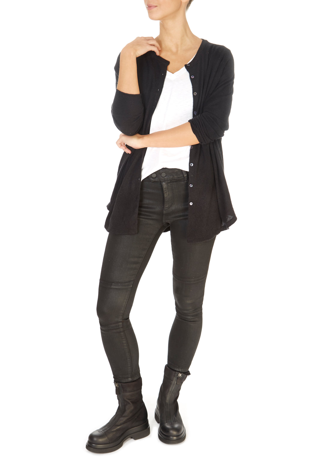 'Gillingham' Black Cashmere Cardigan - Jessimara