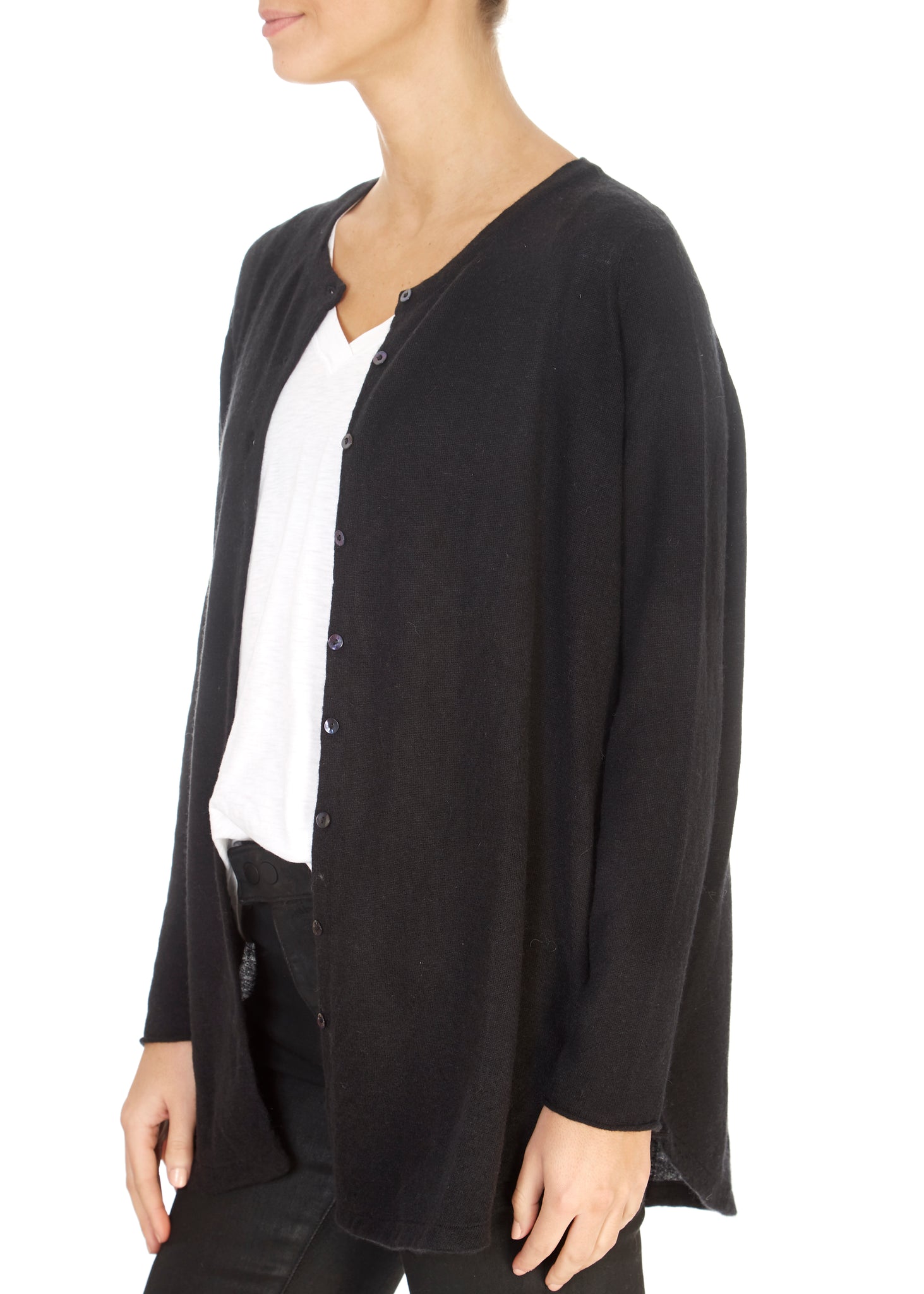 'Gillingham' Black Cashmere Cardigan - Jessimara