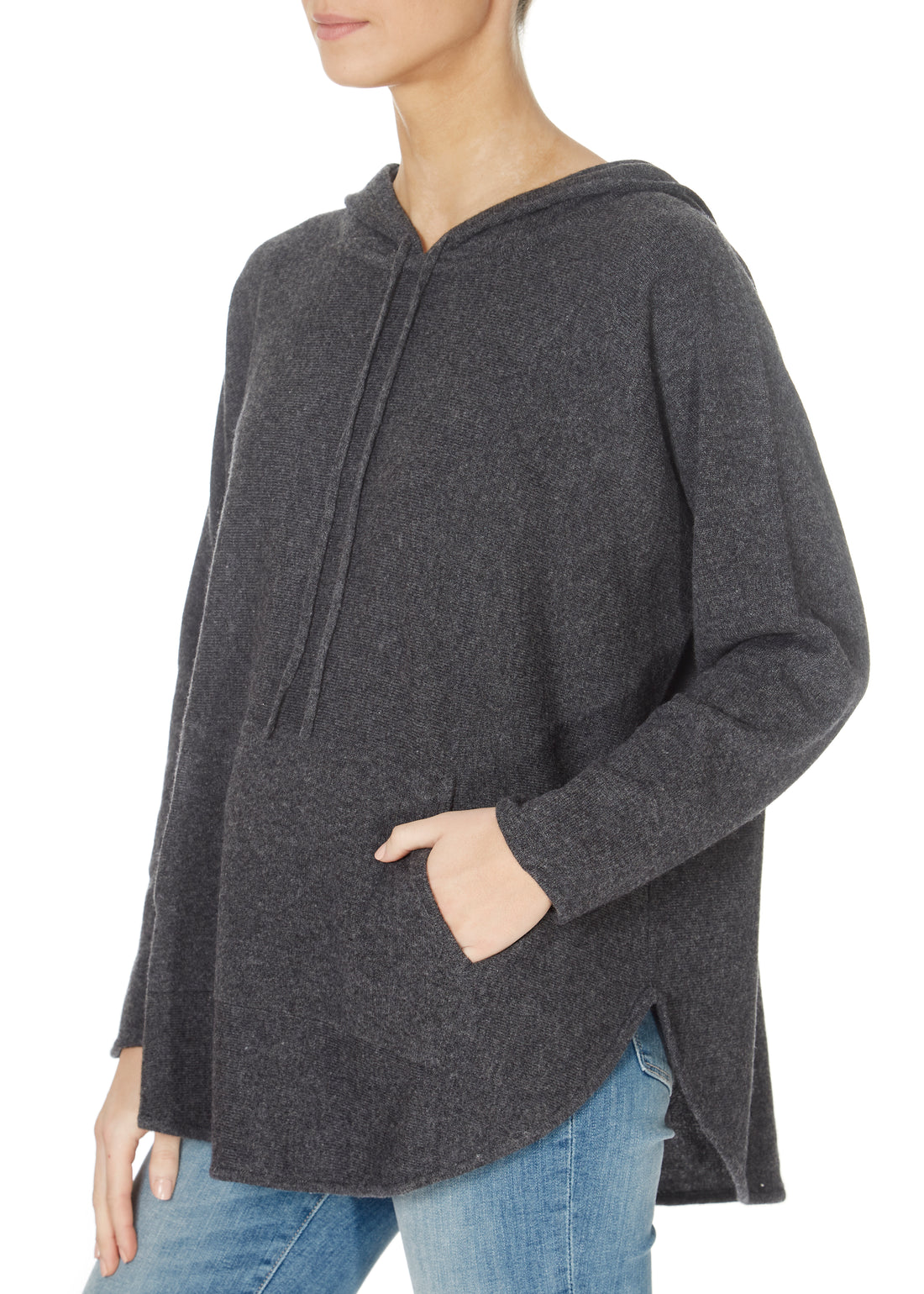 'Harper' Graphite Marl Grey Pullover Hoodie - Jessimara