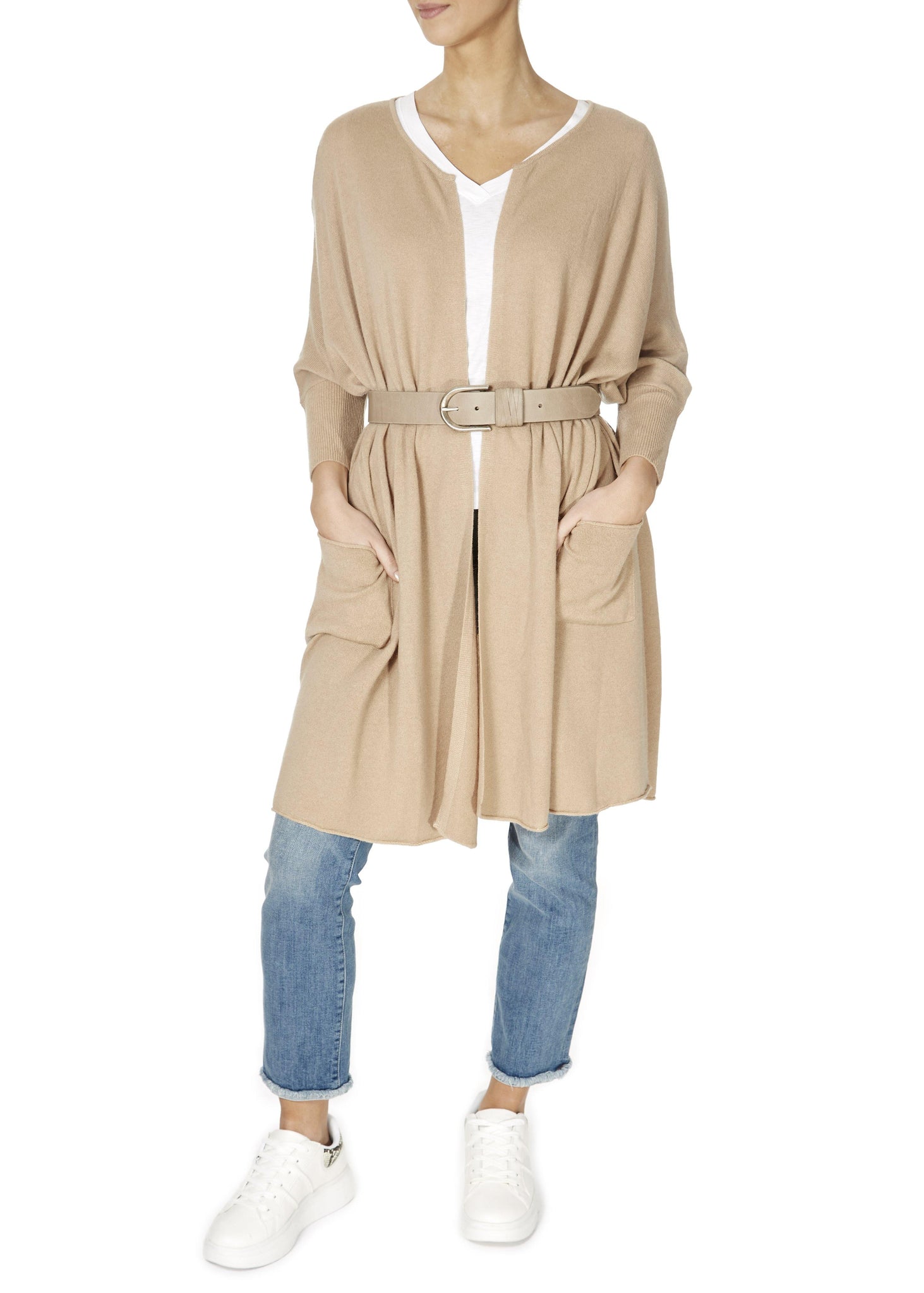 'Olivia' Taupe Belt With Silver Buckle - Jessimara
