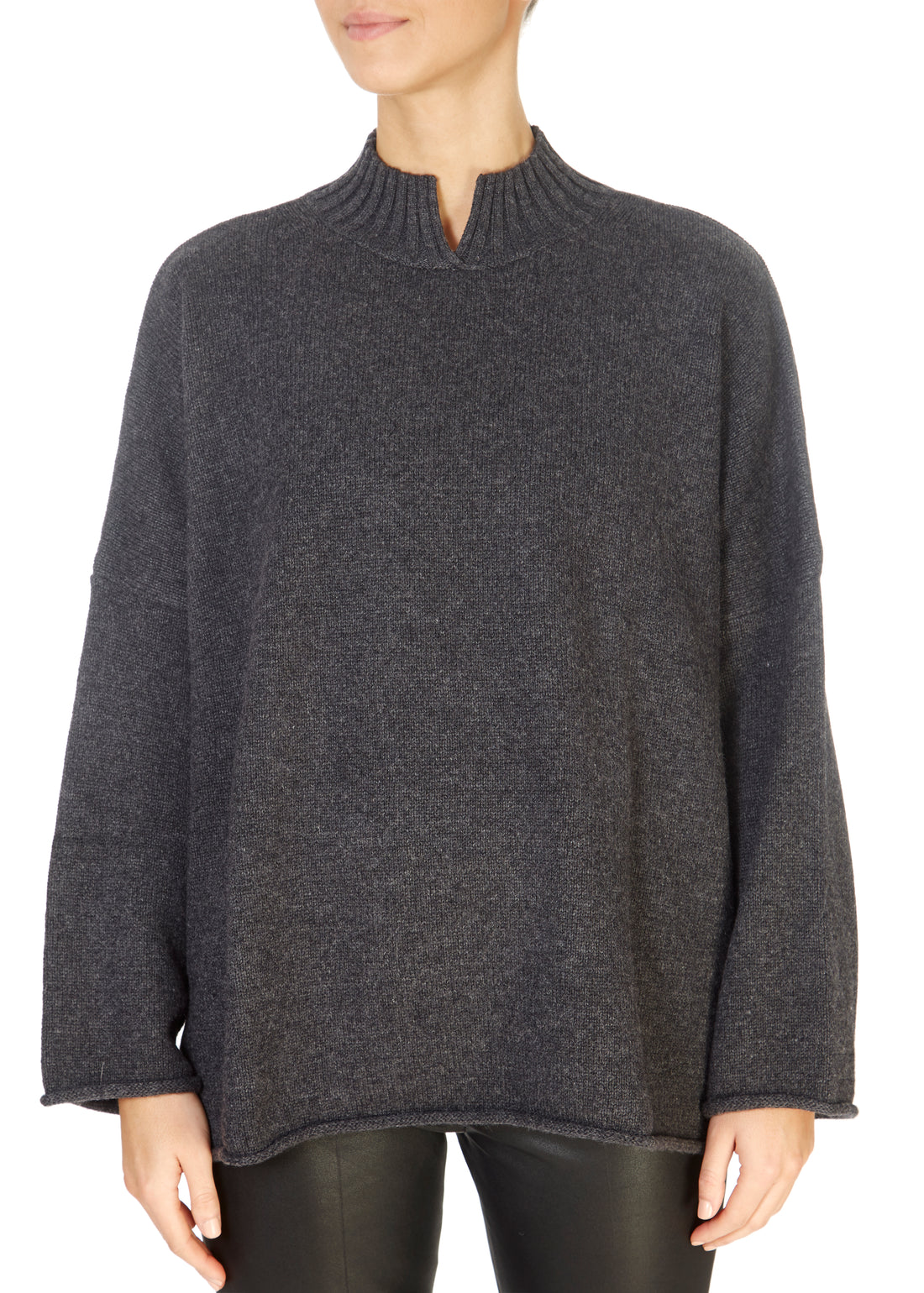 'Stella' Graphite Grey Cashmere Sweater - Jessimara