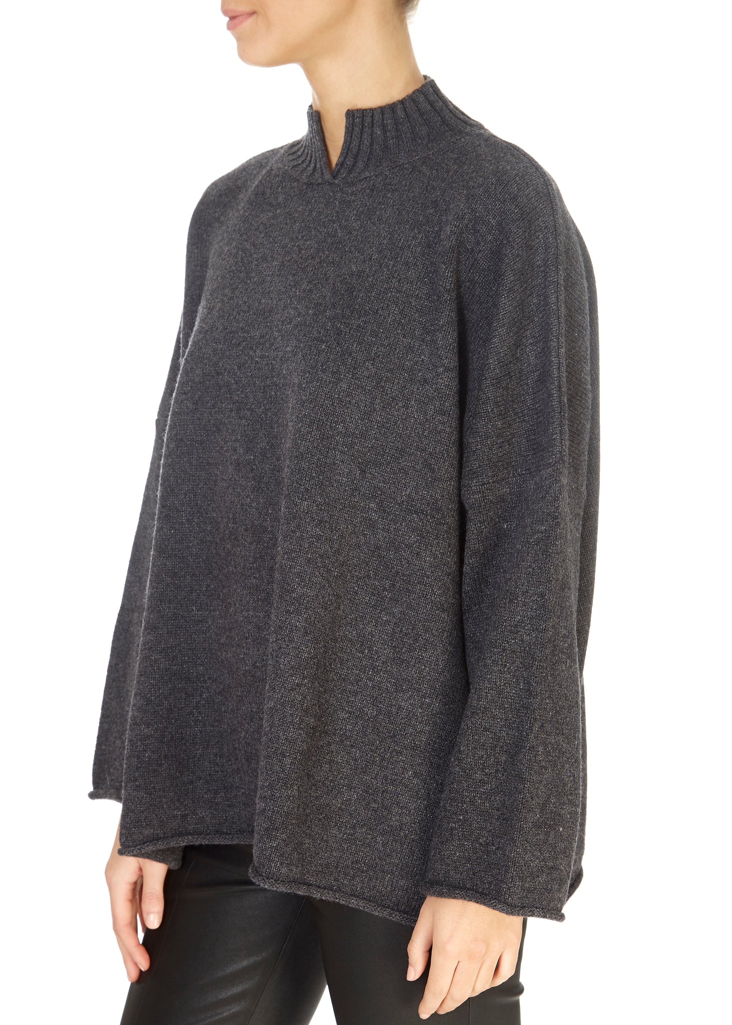 'Stella' Graphite Grey Cashmere Sweater - Jessimara