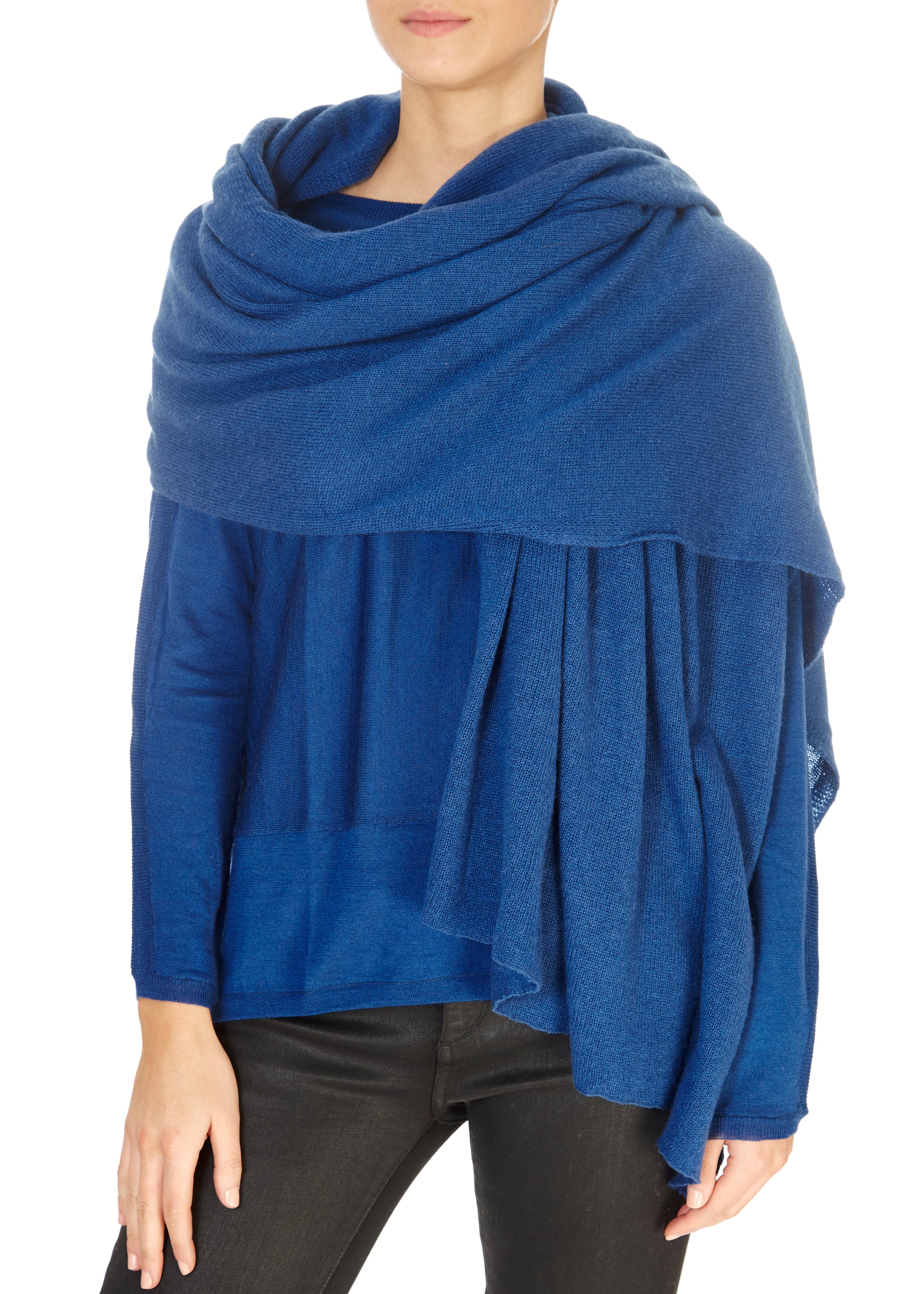 Teal Blue Cashmere Scarf and Wrap - Jessimara