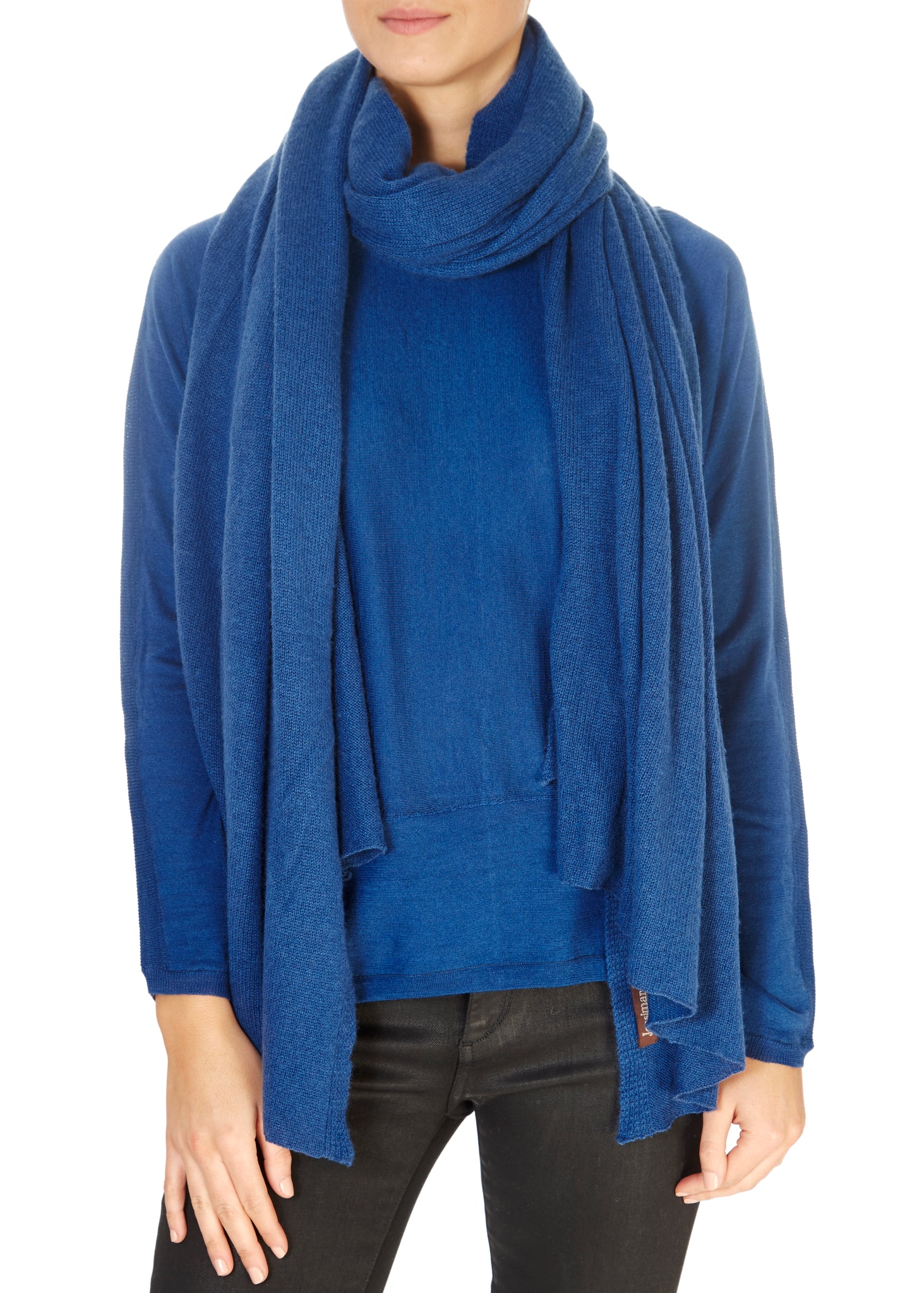 Teal Blue Cashmere Scarf and Wrap - Jessimara