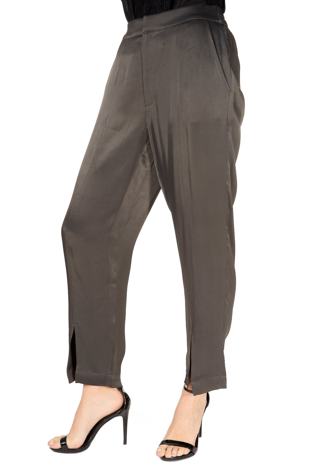 'Superiour' Asphalt Grey Cropped Trouser - Jessimara