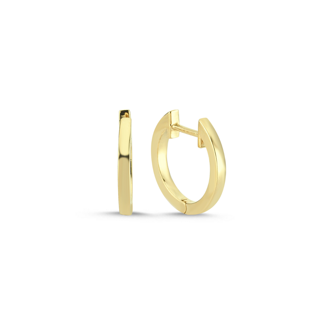 14mm Yellow 14K Gold Hoop Earrings - Jessimara