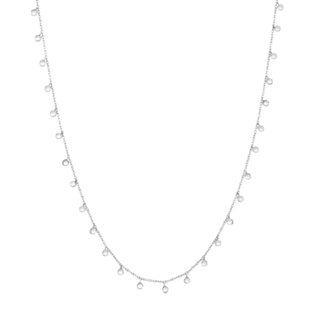 White 14K Gold Diamonds Necklace - Jessimara
