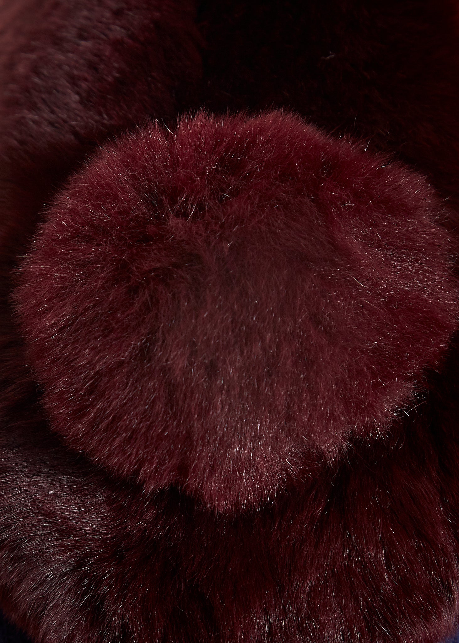Burgundy Magnetic Real Rex Rabbit Bobble Scarf - Jessimara