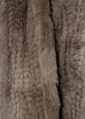 Taupe/Grey 'Open' Real Rex Rabbit Fur Scarf - Jessimara