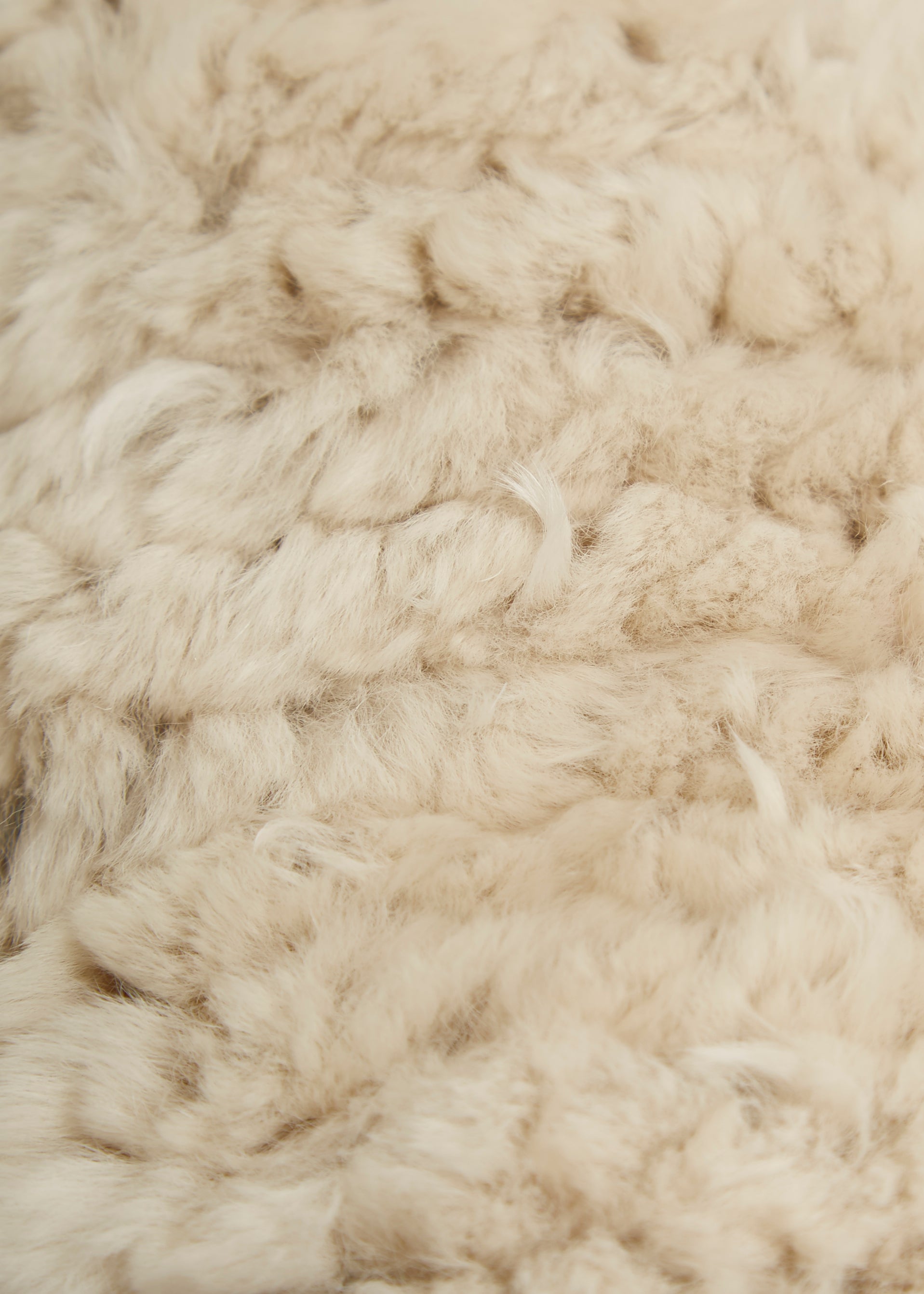 Cream Knitted Real Rex Rabbit Single Snood - Jessimara
