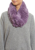 Lilac Real Rex Rabbit Fur Single Snood - Jessimara