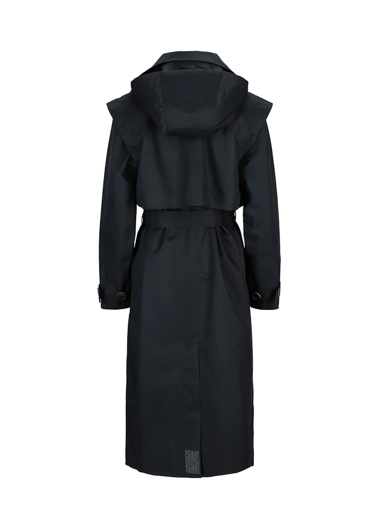 Black rain discount trench coat