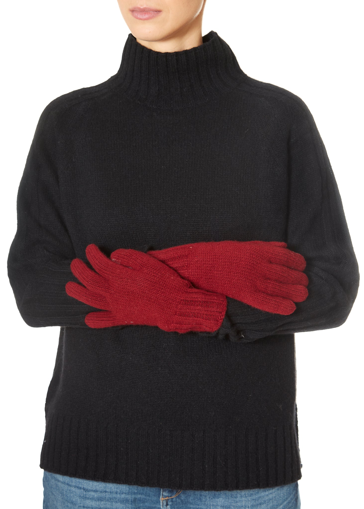 Santacana Burgundy Gloves 'Cashmere Blend' - Jessimara