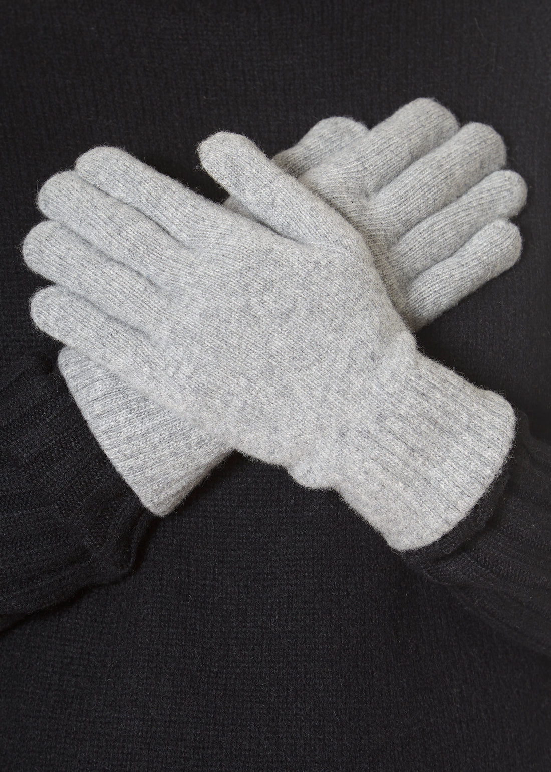 Santacana Men Light Grey Gloves 'Cashmere Blend' - Jessimara