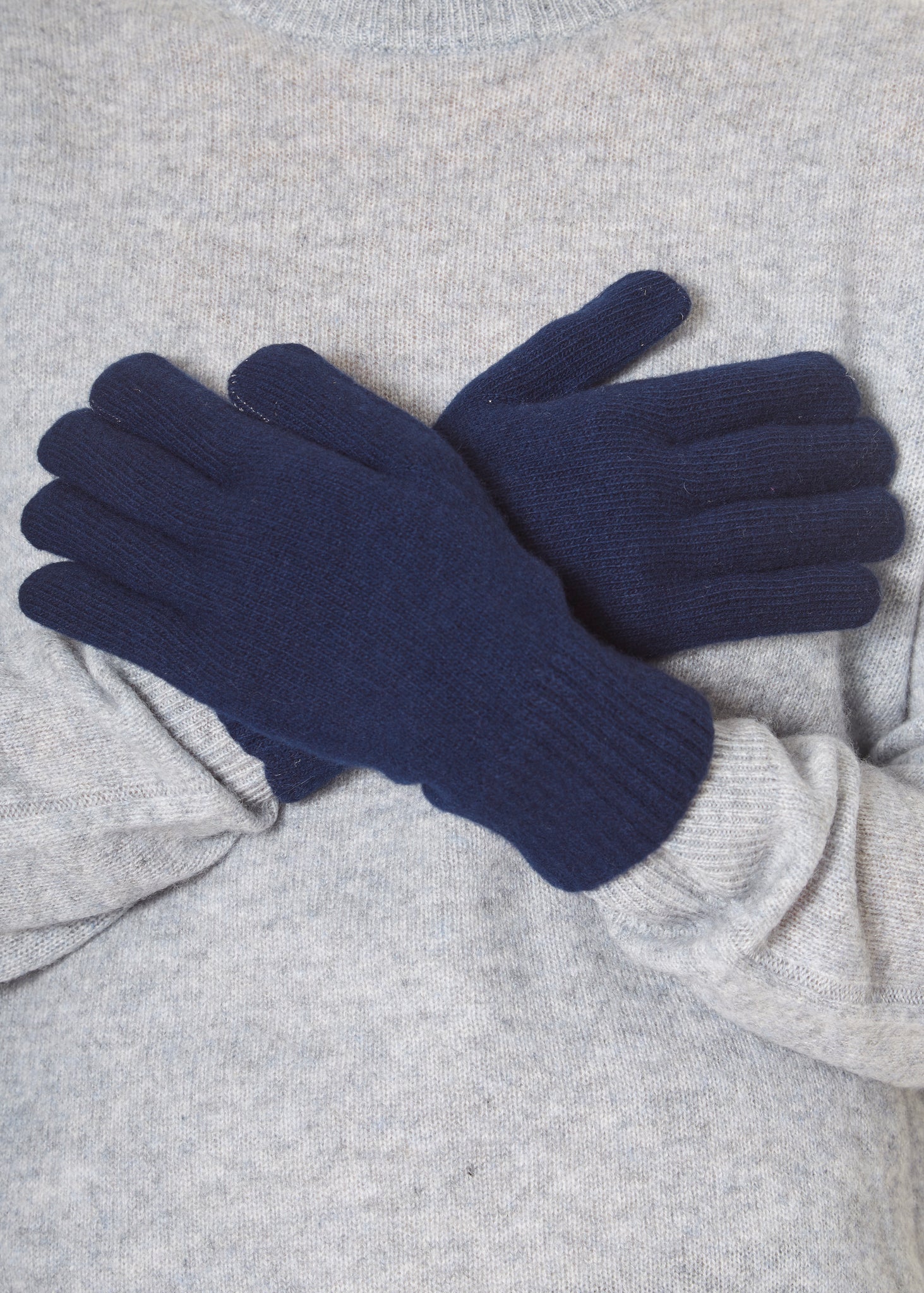 Santacana Men Navy Gloves 'Cashmere Blend' - Jessimara