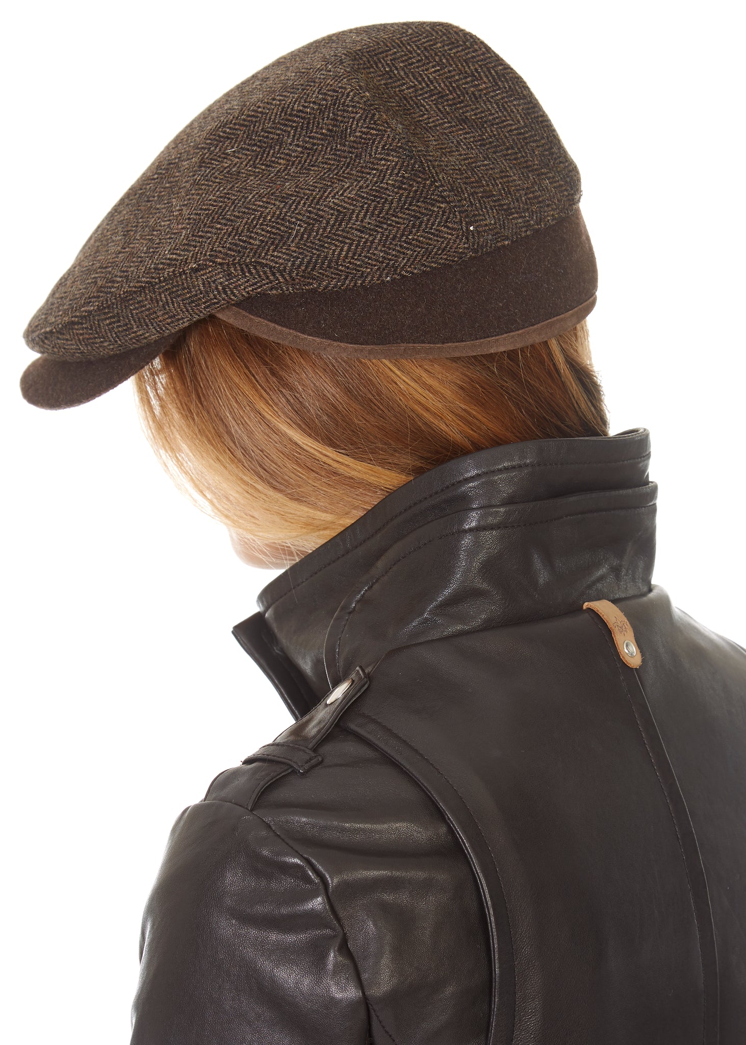 Brown Tweed Baker Boy Hat - Jessimara