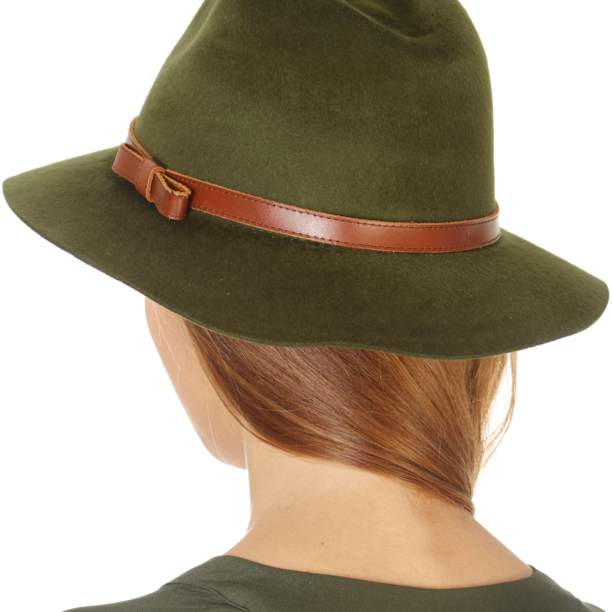Khaki Green Trilby Hat - Jessimara