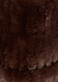 Bitter Chocolate Knitted Real Rex Rabbit Fur Single Snood Scarf - Jessimara