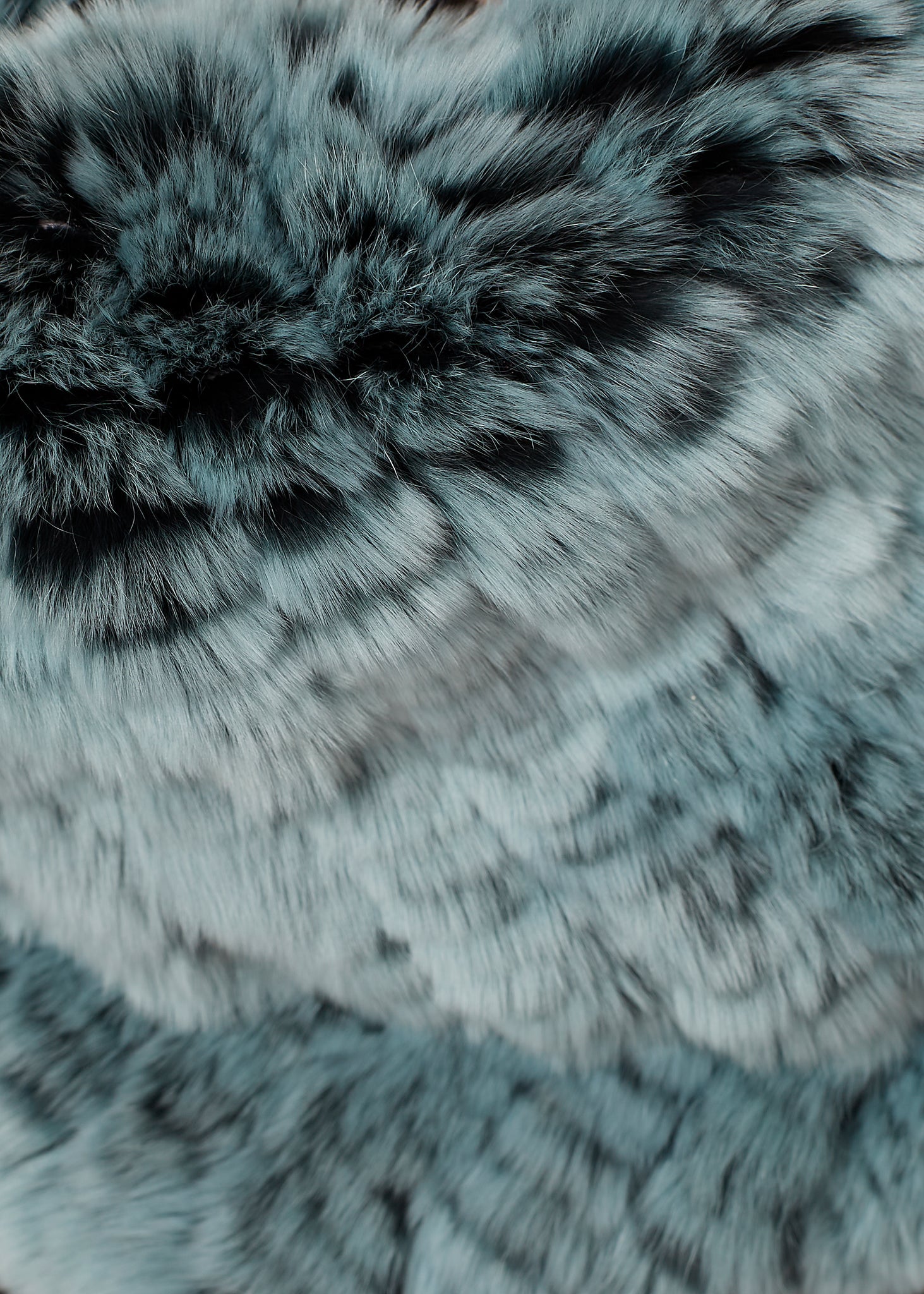 Light Teal Snowtop Knitted Real Rex Rabbit Fur Single Snood Scarf - Jessimara