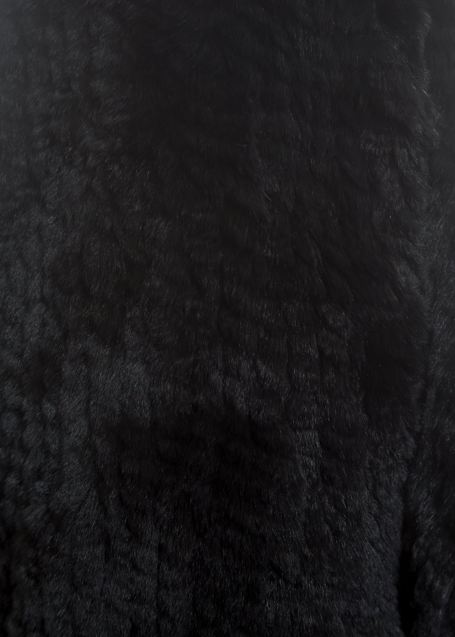 Short 'Black' Knitted Rex Rabbit Genuine Fur Jacket - Jessimara