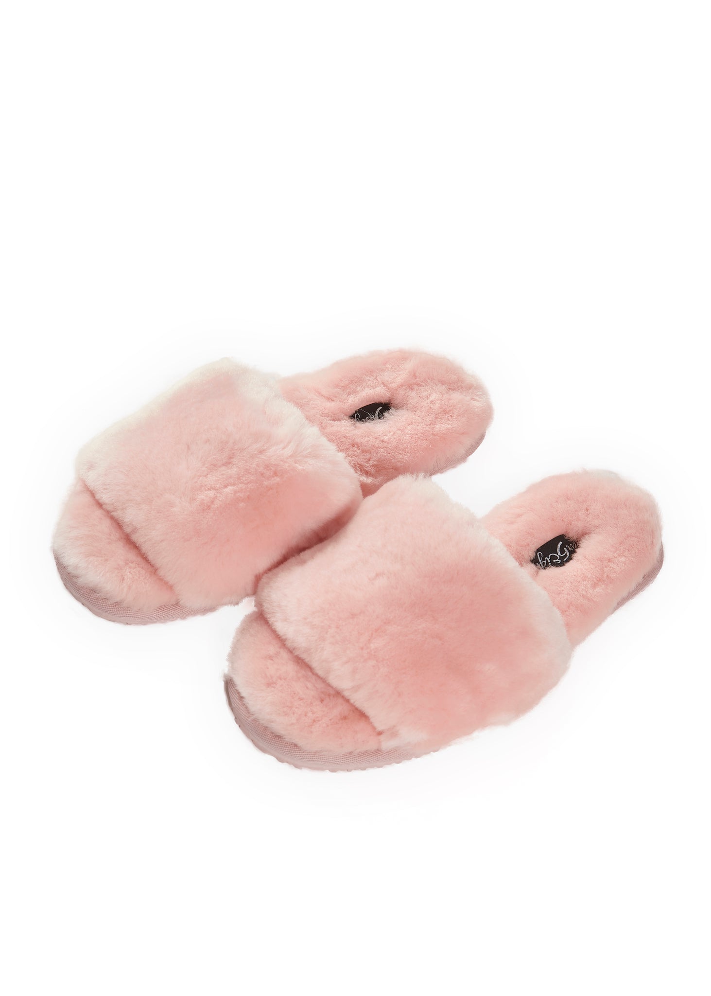 Baby Pink Deep Sheepskin Sliders - Jessimara