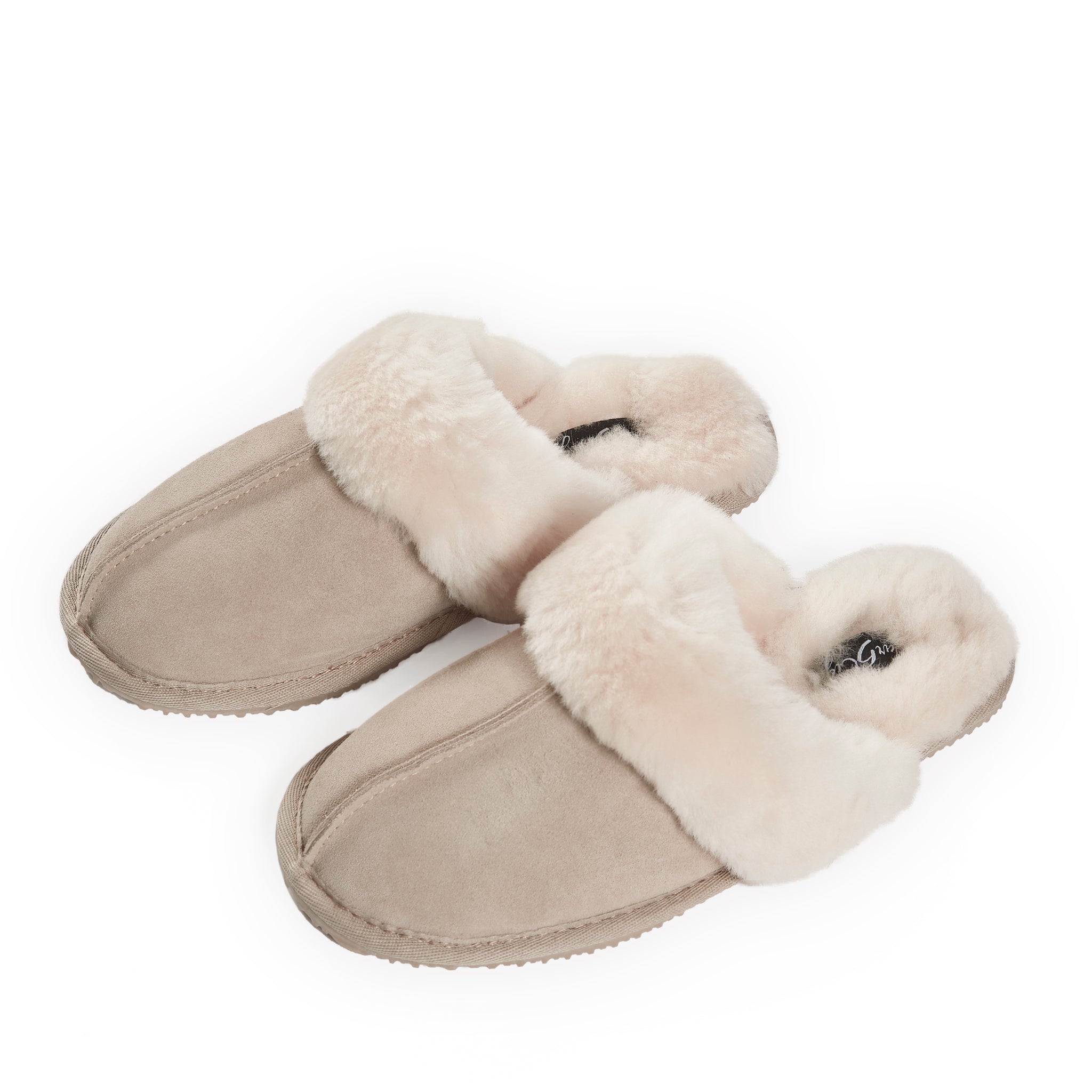 'Classic' Beige Luxury Sheepskin Slipper - Jessimara