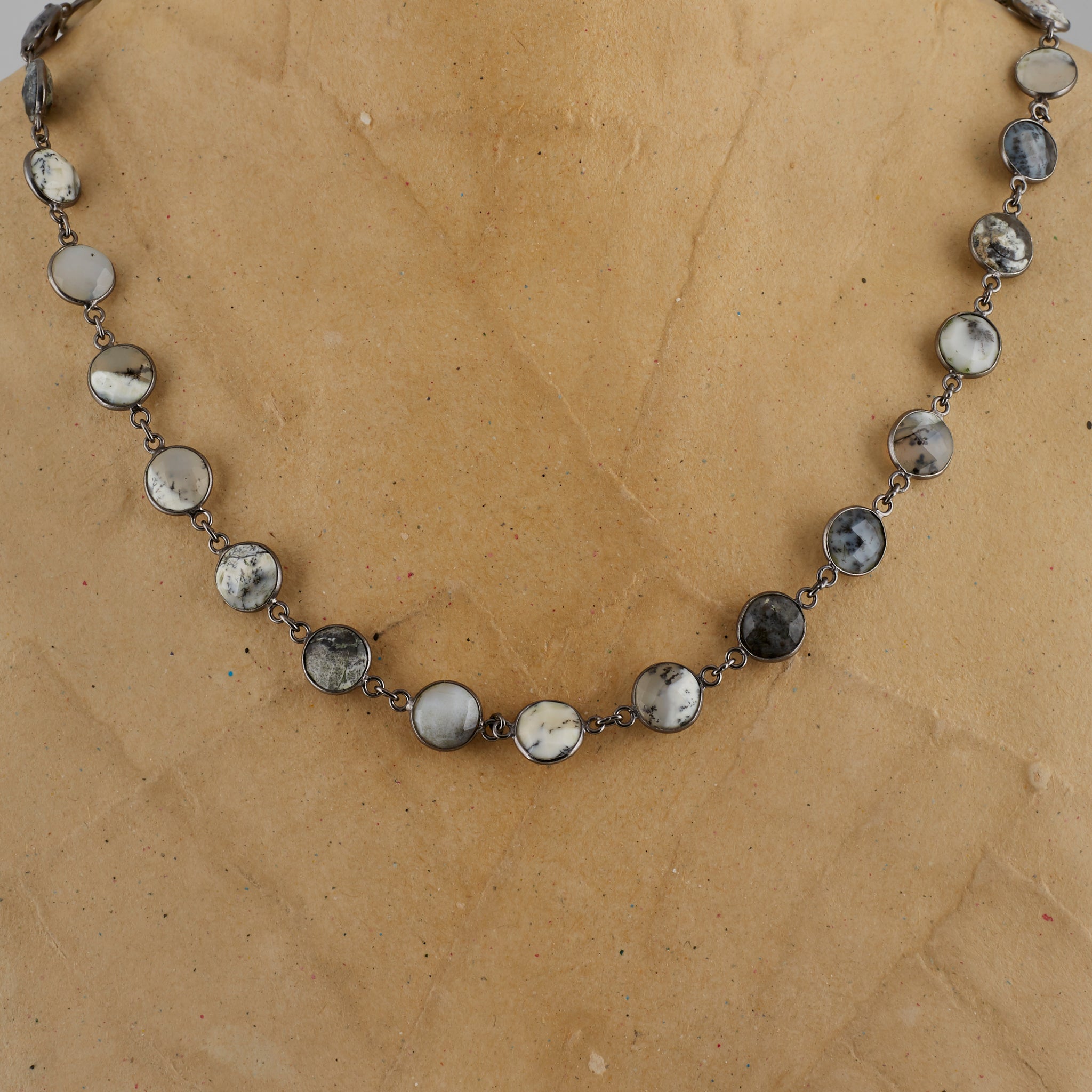 Small Marble Moonstone Necklace - Jessimara