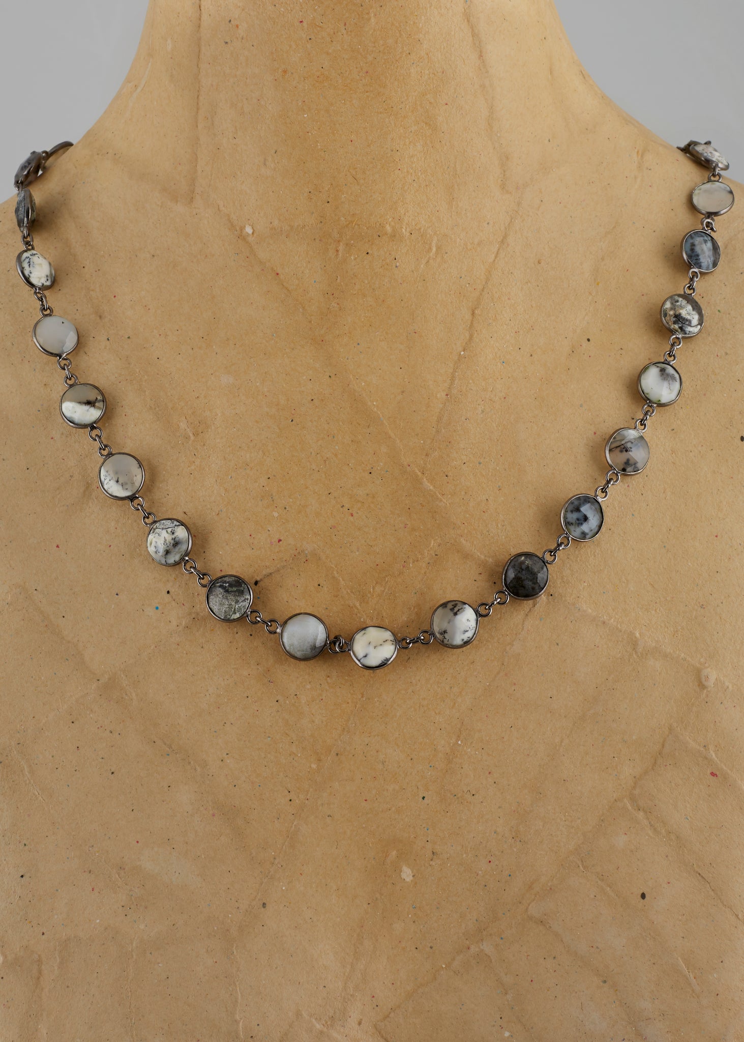 Small Marble Moonstone Necklace - Jessimara