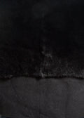 Jessimara Black Solid Real Rex Rabbit Fur Wrap - Jessimara