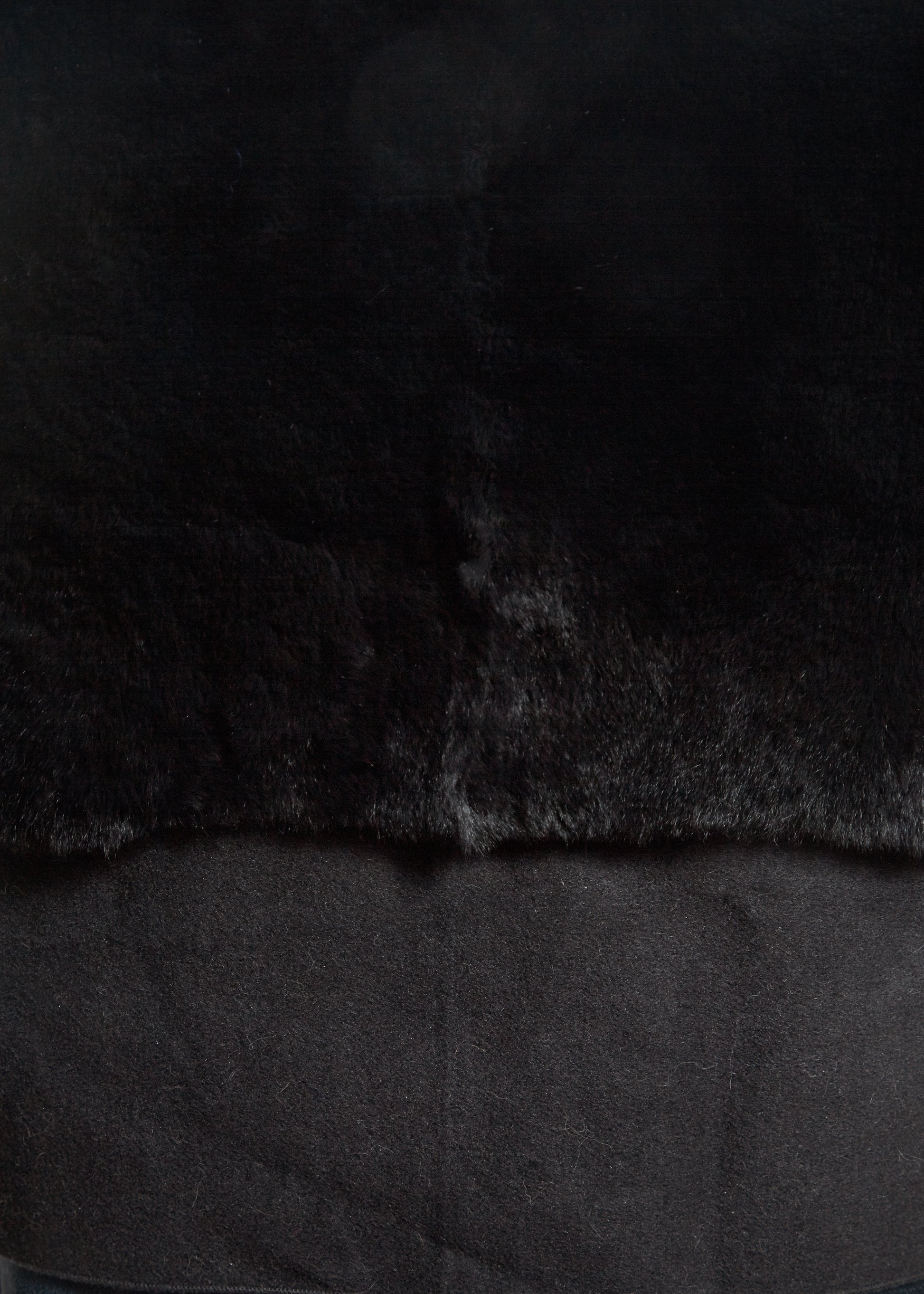 Jessimara Black Solid Real Rex Rabbit Fur Wrap - Jessimara
