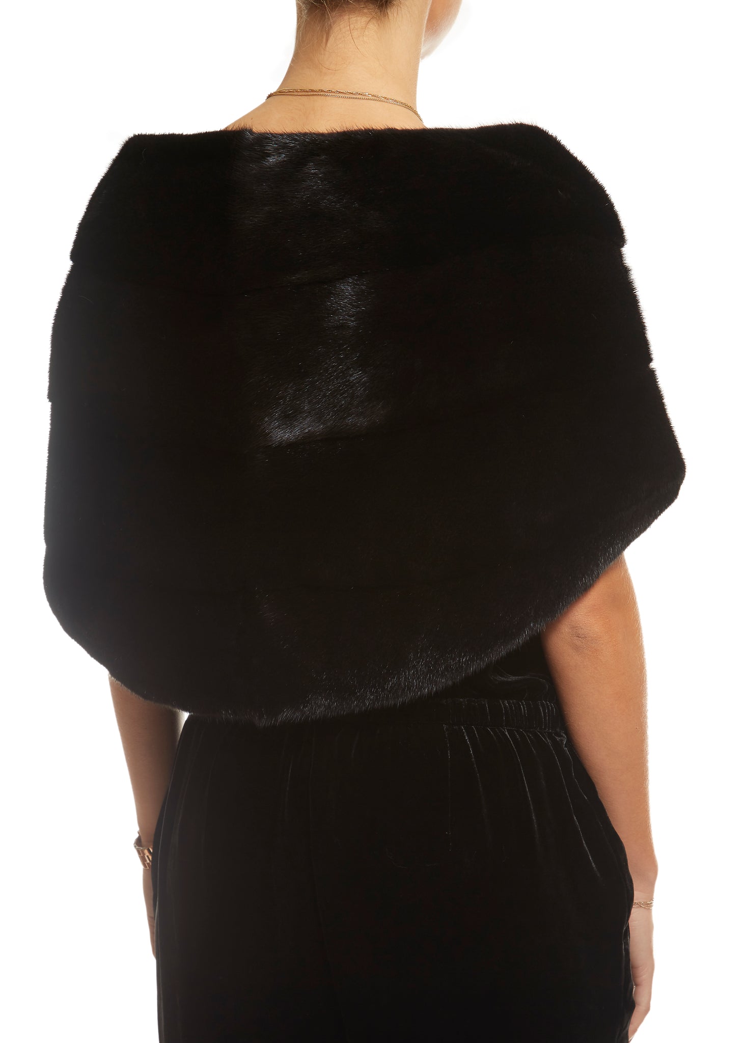 Black Mink Loop Through Evening Wrap - Jessimara