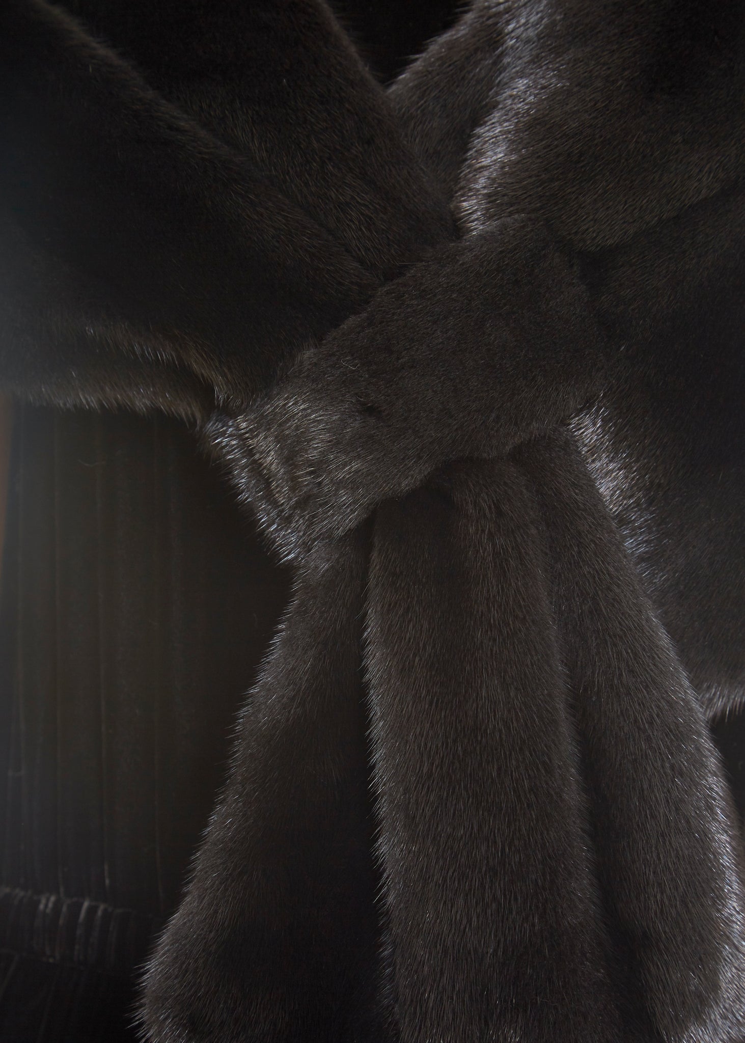 Black Mink Loop Through Evening Wrap - Jessimara