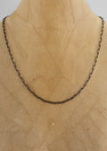 Black Rectangular Belcher Chain Necklace - Jessimara