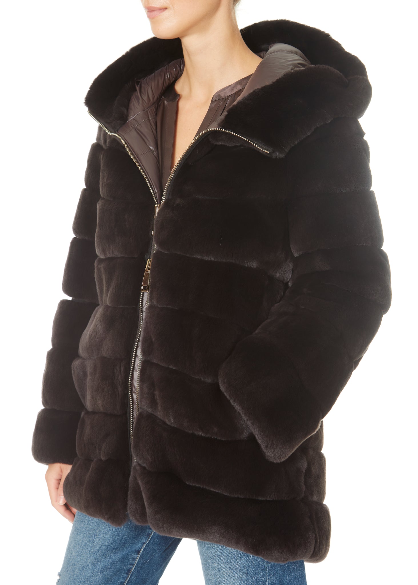 Suprema 'Reversible Brown Fur Coat' - Jessimara