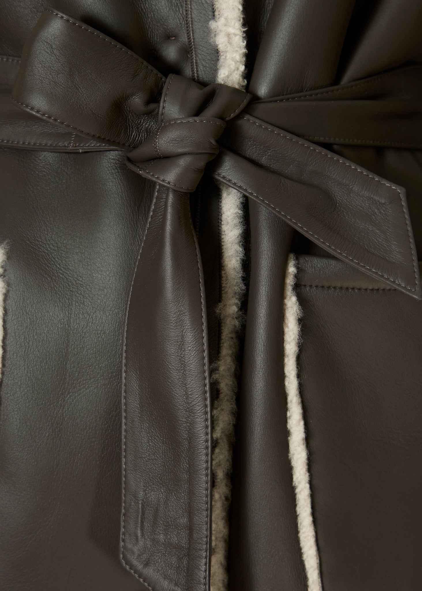 Suprema Chocolate Brown Reversible Shearling Coat
