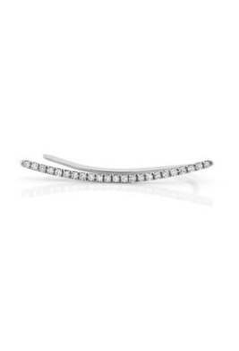Ef Collection diamond curved bar ear cuff in white gold - Jessimara