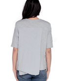 Grey Round Neck T Shirt - Jessimara