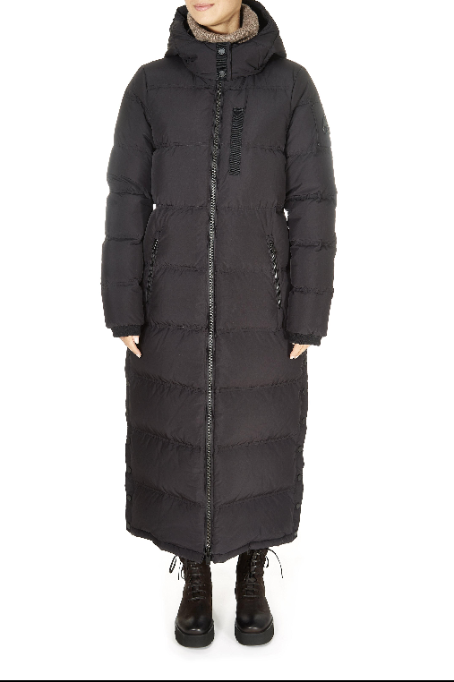 'Jocada' Long Black Puffer Coat