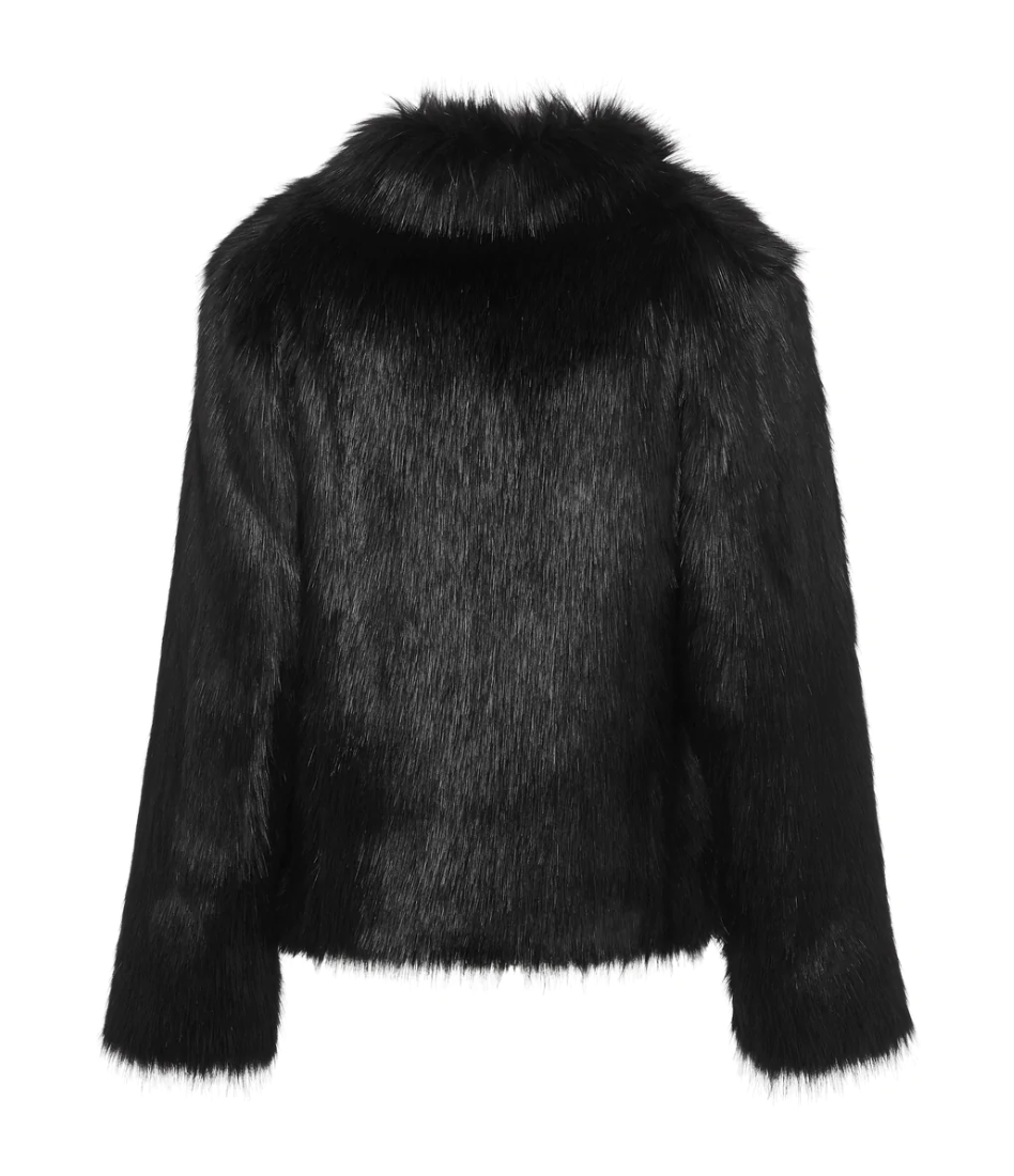 Unreal Fur Delicious Short Black Fur Jacket