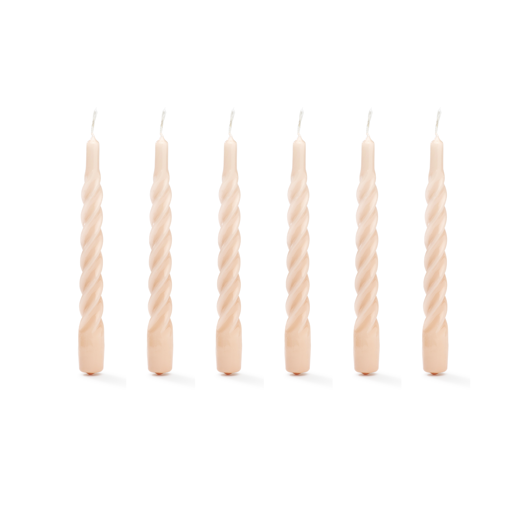 Anna + Nina Twisted Candle Nude - Set of 6