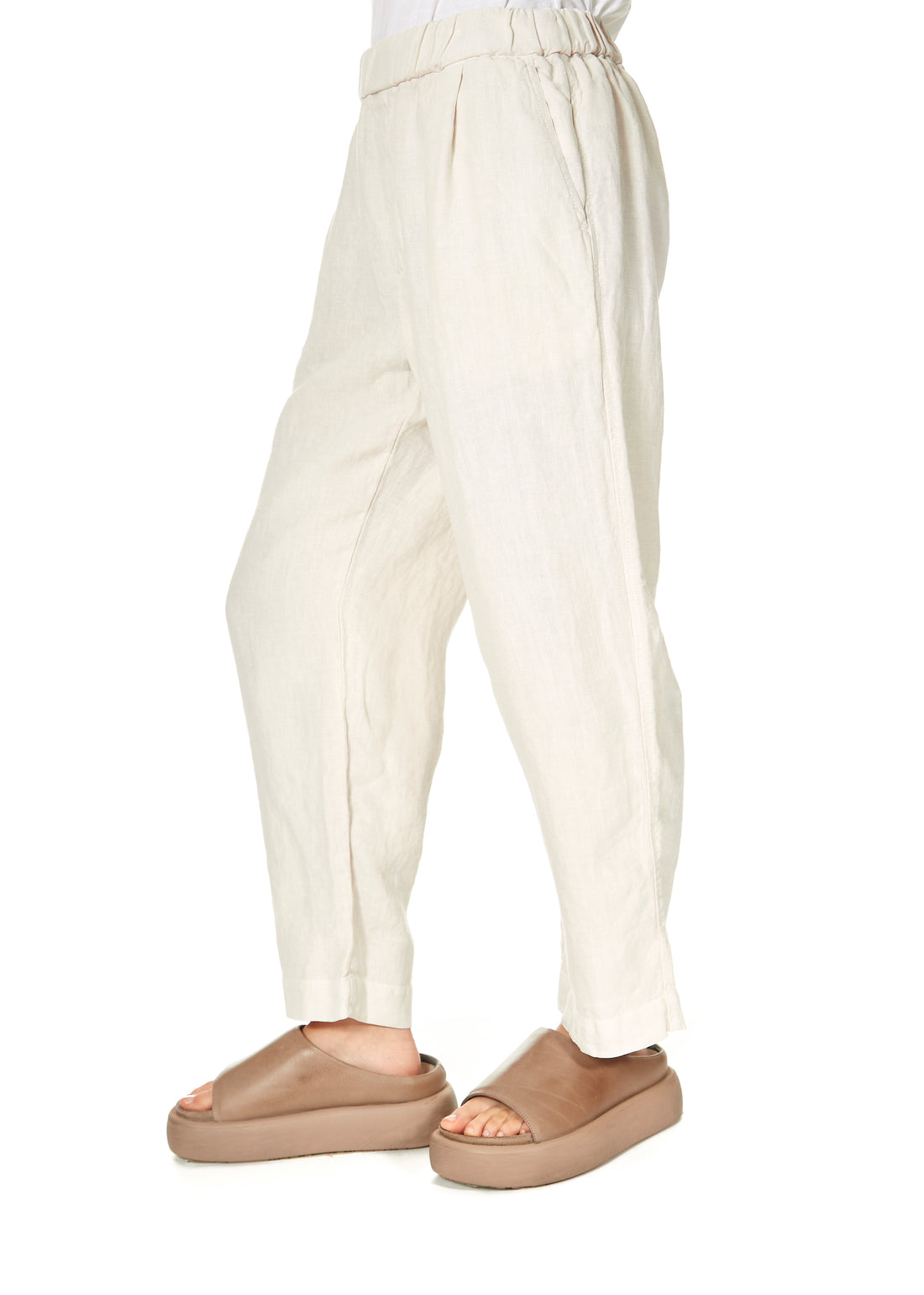 Jessie Bisque Linen Trousers