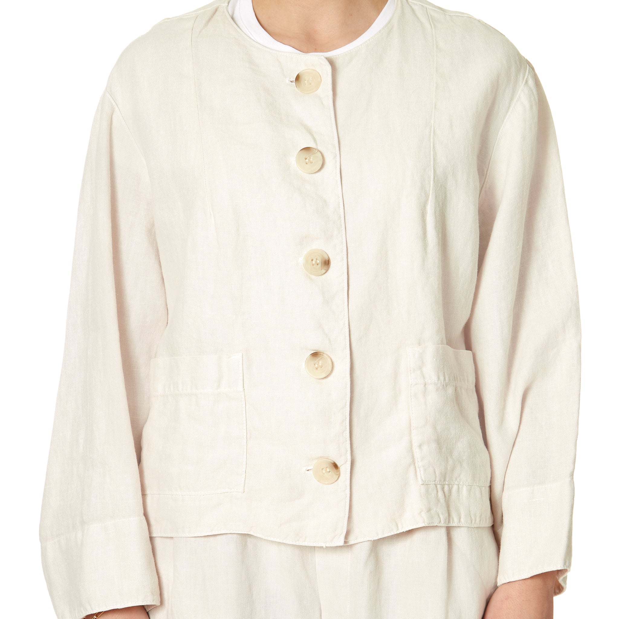 Brielle Bisque Linen Jacket